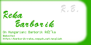 reka barborik business card